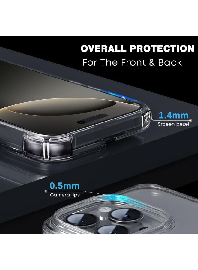 Denx Clear Case for iPhone 16 Pro Max 6.9-Inch, Shockproof Phone Bumper Cover, Solid Color TPU Frame, Anti-Scratch Clear Back - Image 3
