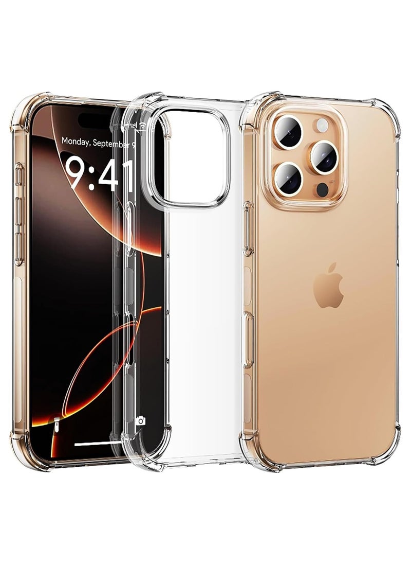 Generic - Clear Case for iPhone 16 Pro Max 6.9-Inch, Shockproof Phone Bumper Cover, Solid Color TPU Frame, Anti-Scratch Clear Back - Image 1