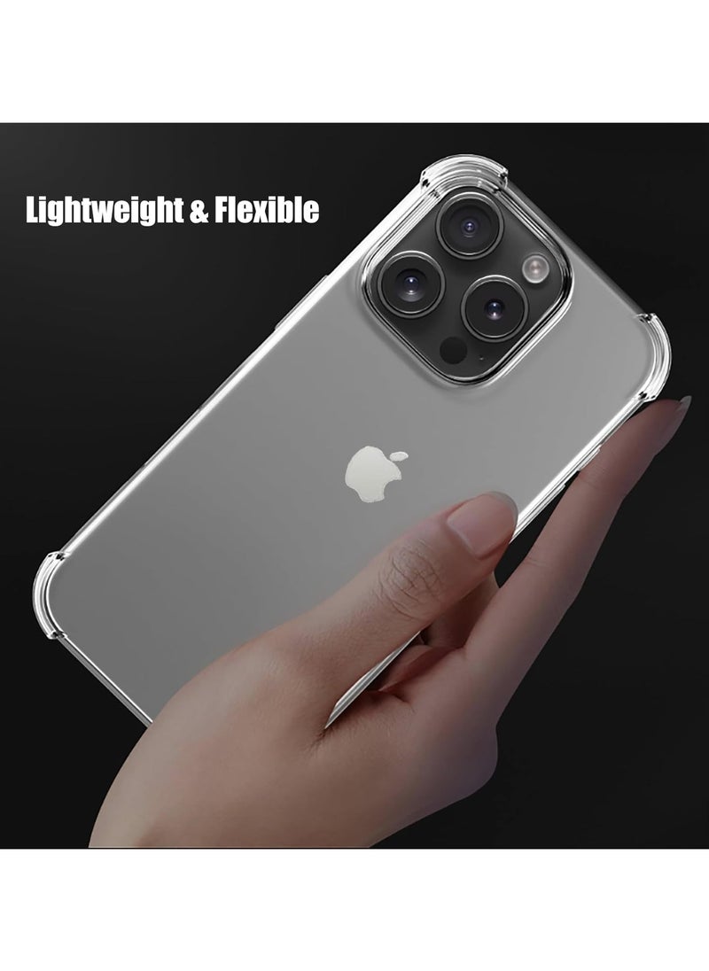 Generic - Clear Case for iPhone 16 Pro Max 6.9-Inch, Shockproof Phone Bumper Cover, Solid Color TPU Frame, Anti-Scratch Clear Back - Image 1
