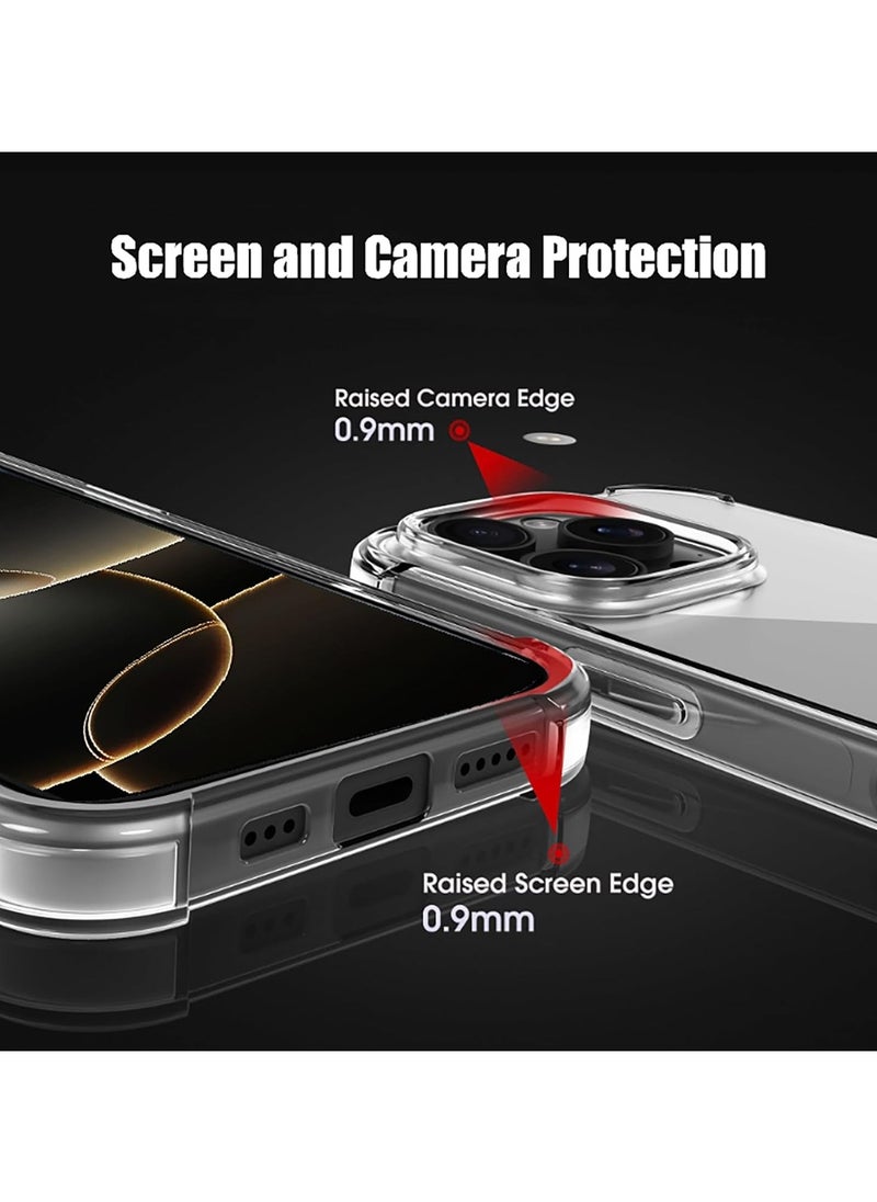 Generic - Clear Case for iPhone 16 Pro Max 6.9-Inch, Shockproof Phone Bumper Cover, Solid Color TPU Frame, Anti-Scratch Clear Back - Image 1