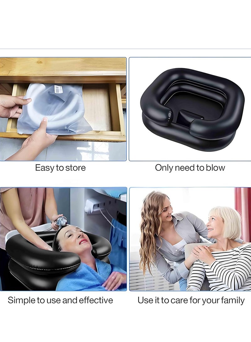 Inflatable Washing Hair Basin, Portable Shampoo Bowl for The Elderly, Disabled, Bedridden and Handicapped, Portable Hair Washing Sink for Pregnant Woman