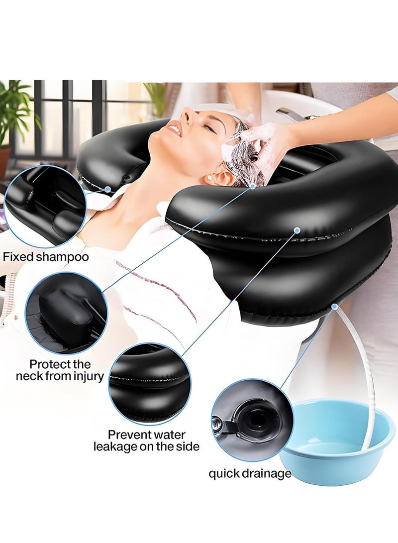 Inflatable Washing Hair Basin, Portable Shampoo Bowl for The Elderly, Disabled, Bedridden and Handicapped, Portable Hair Washing Sink for Pregnant Woman