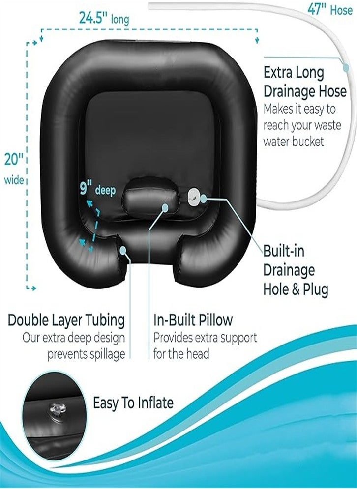 Generic - Portable shampoo bowls for washing hair in bed, portable shampoo sinks for home use - Image 1