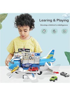 Kids Airplane Toy with Car Toy Helicopter Set, 8 Mini Vehicles Truck 1 Large Plane Take Apart Plane Toy Cargo Transport Gift For Age 3 4 5 6 8 Years Old Toddler - pzsku/ZE30FE5E378F3C8AF0685Z/45/_/1728893312/790d298d-3cf7-4777-bab4-6f906cc3a020