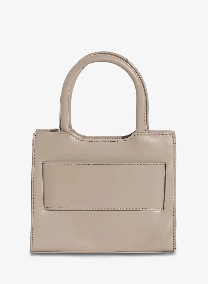 Haute Sauce  Buckle Mini Handbag - Beige for Women | Best Price UAE