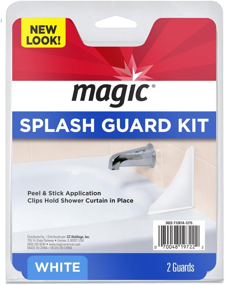 Magic Splash Guard Kit - Prevent Water from Splashing out of the Bath or Shower- White - Image 1