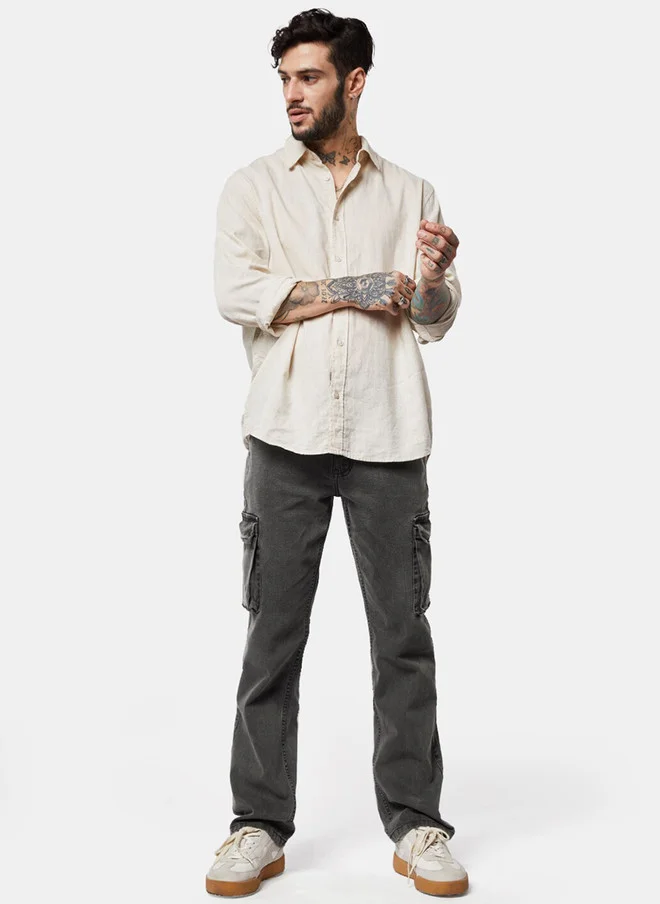 The Souled Store  The Souled Store Men Straight Fit Clean Look Cotton Jeans  | Best Price UAE