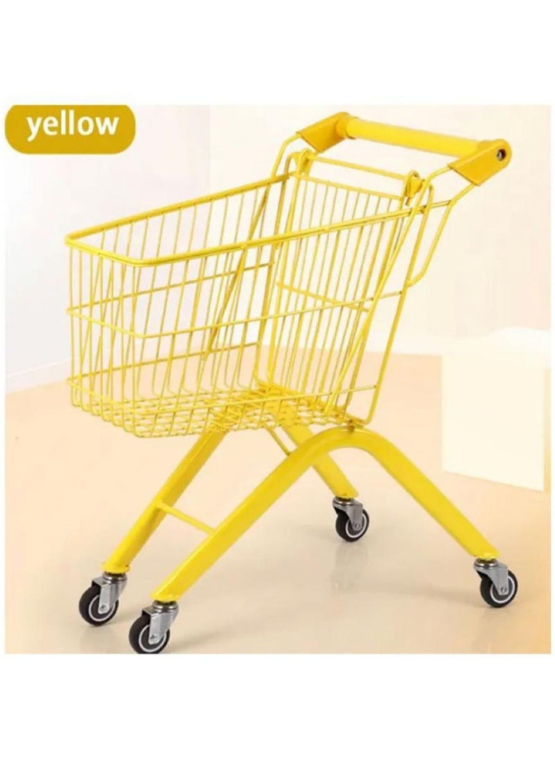 عربة تسوق حديد للأطفال أصفر - Image 1