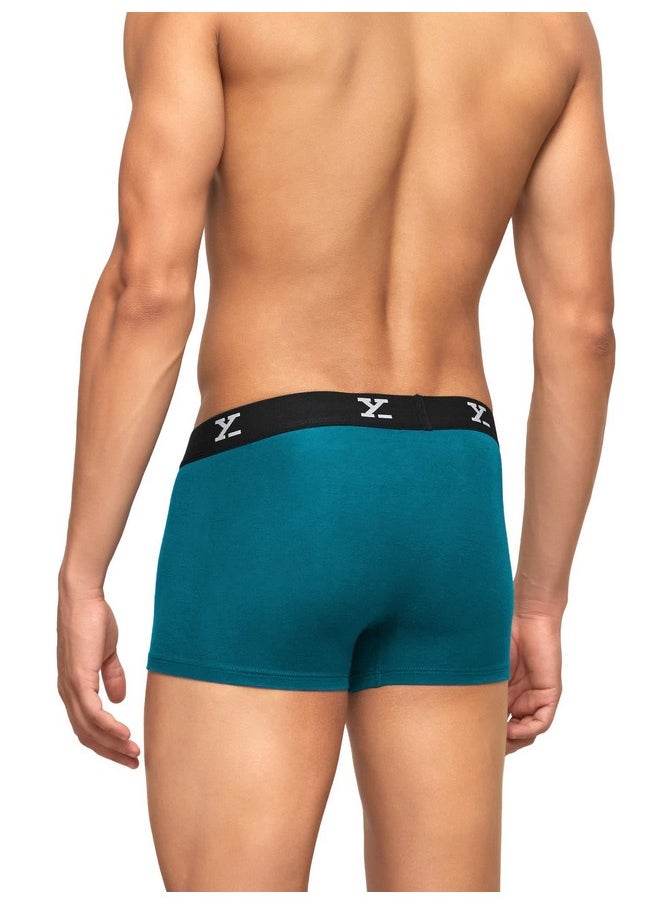 XYXX XYXX Men's Underwear Ace IntelliSoft Antimicrobial Micro Modal Trunk Pack of 3 (Rio Red;Grey;True Blue; M)  - Image 3