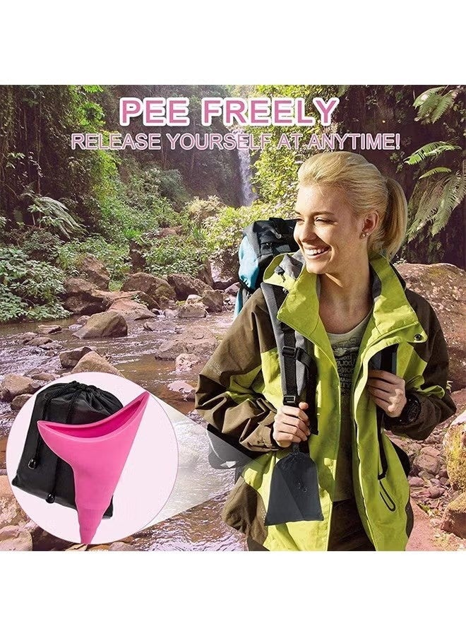 جهاز تبول نسائي، مبولة محمولة، قمع مبولة قابل لإعادة الاستخدام، قمع قائم للسفر والتخييم والمشي لمسافات طويلة والأنشطة الخارجية - Image 4