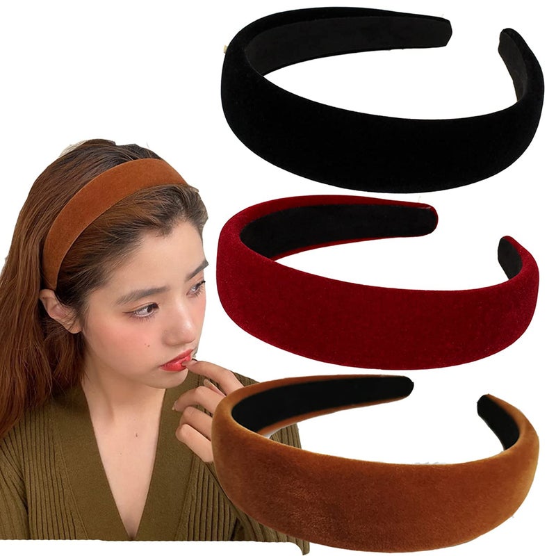 Lvyeer Velvet Wide Headbands for Women Soft Head Bands Diademas Para Mujer De Moda Hairbands for Women Girls Fashion No Slip Headband Hairbands Hair Accessories