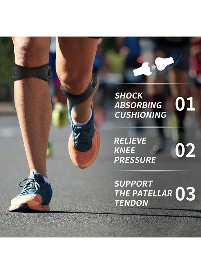 دعامة ركبة CAMBIVO لدعم وتر الرضفة - عبوتين - دعم قابل للتعديل للركبة للجري، المشي، كرة القدم والرياضة - للرجال والنساء - Image 3