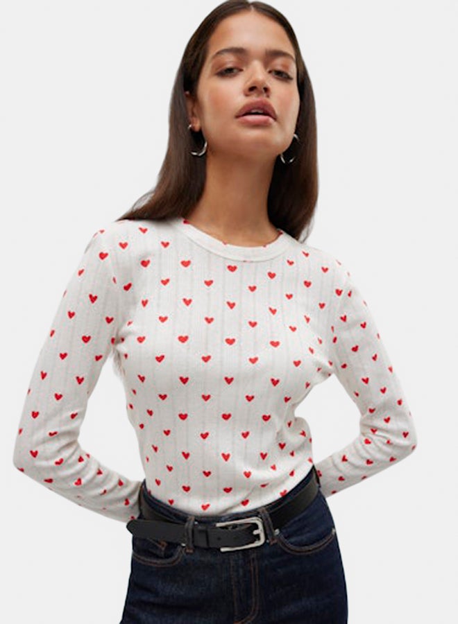 VERO MODA VERO MODA Womens Therese Longsleeve O-Neck Top Juniors  - Image 2