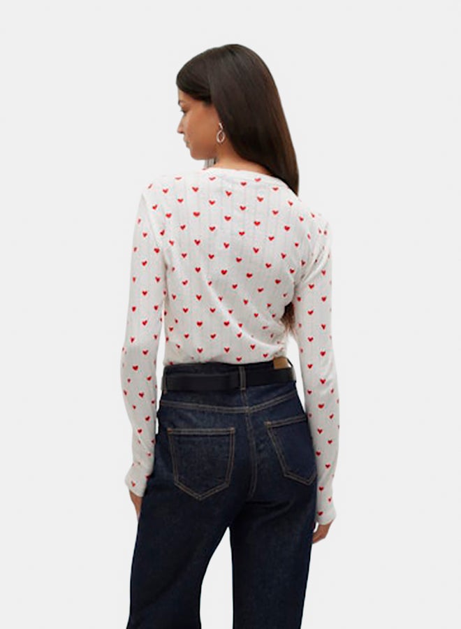 VERO MODA VERO MODA Womens Therese Longsleeve O-Neck Top Juniors  - Image 5