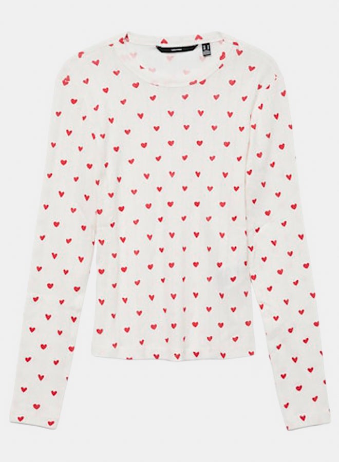 VERO MODA Womens Therese Longsleeve O-Neck Top Juniors
