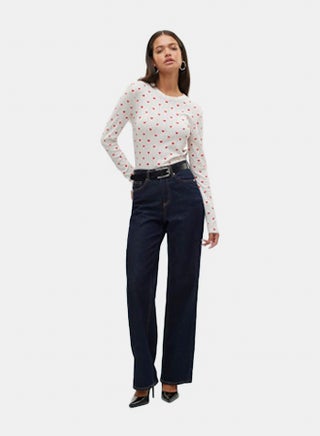 VERO MODA Womens Therese Longsleeve O-Neck Top Juniors - pzsku/ZE31078A95337F263EFC5Z/45/1747645608/80e6545b-84bc-437a-9e84-107a7cffd909