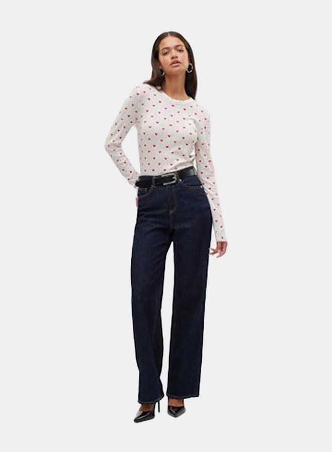 VERO MODA VERO MODA Womens Therese Longsleeve O-Neck Top Juniors  - Image 1