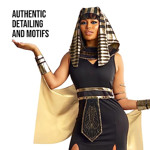 Morph Cleopatra Costume Women, Egyptian costume womens, Egyptian Goddess Costumes, Halloween Costumes For Women Adult, X-Large - Image 4
