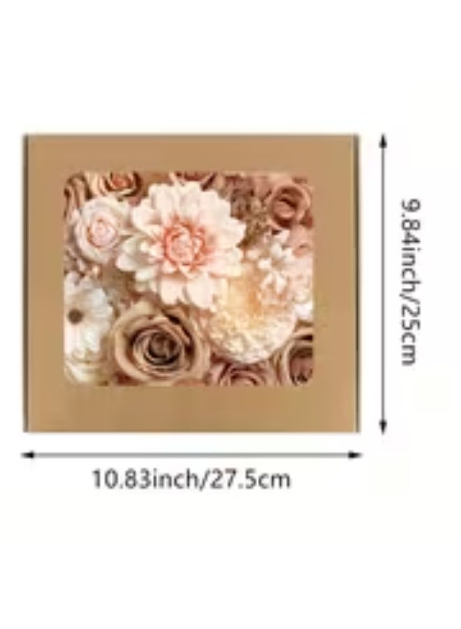 إيروريكس باقة ورود صناعية بلون الشامبين البني – زهور بلاستيكية مع سيقان للديكور المنزلي والمناسبات - Image 2