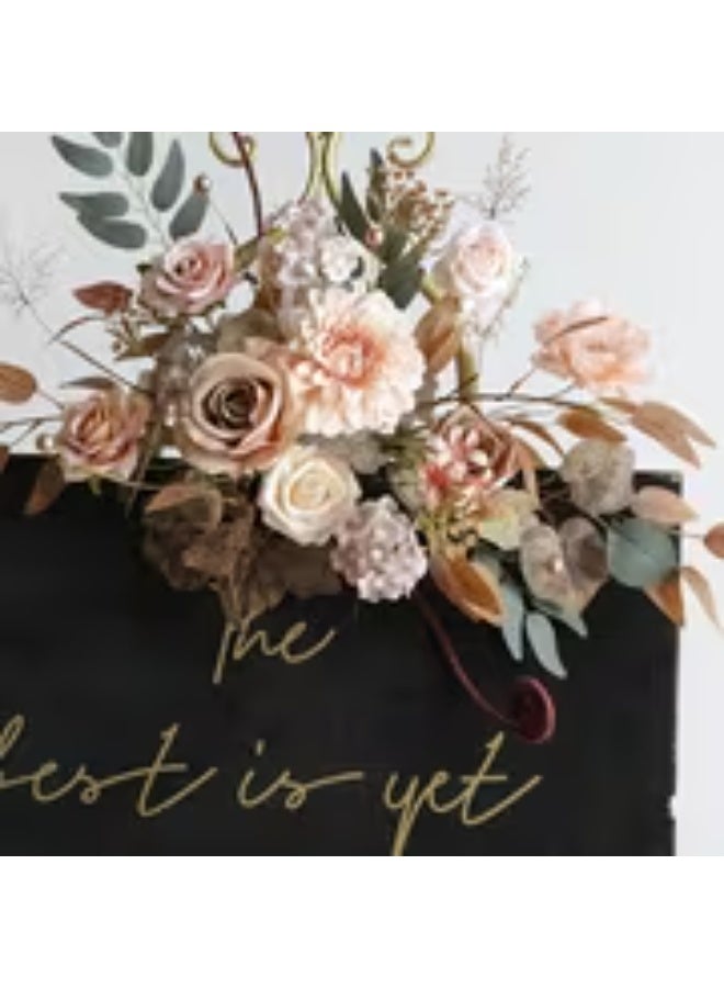 إيروريكس باقة ورود صناعية بلون الشامبين البني – زهور بلاستيكية مع سيقان للديكور المنزلي والمناسبات - Image 5