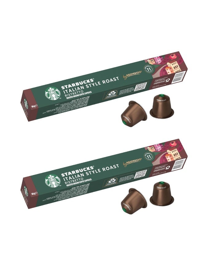 Starbucks NESPRESSO Italian Style  Espresso Coffee Pods (Pack of 20 Capsules) - Image 1