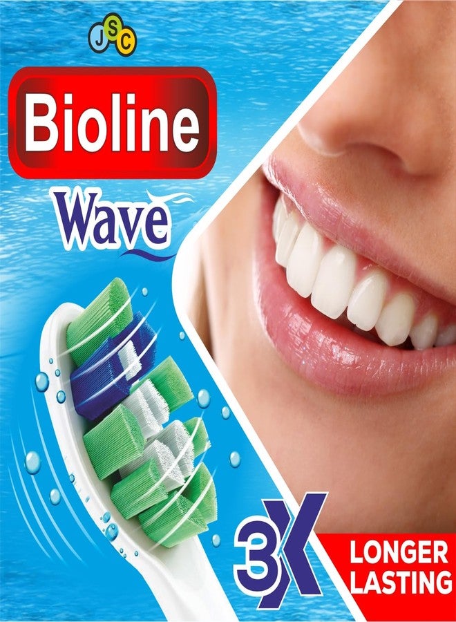 BIOLINE Wave Manual Toothbrush With Hard Bristles - Multicolour (Pack Of 12) - Image 3