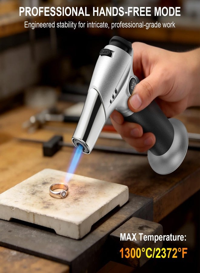 TBTEEK Butane Torch, Kitchen Torch Cooking Torch with Safety Lock & Adjustable Flame for Cooking, BBQ, Baking, Brulee, Creme, DIY Soldering(Butane Not Included) - Image 5