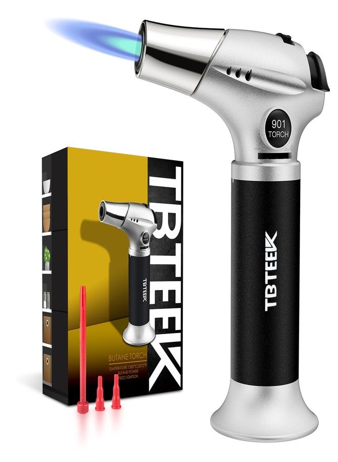 TBTEEK Butane Torch, Kitchen Torch Cooking Torch with Safety Lock & Adjustable Flame for Cooking, BBQ, Baking, Brulee, Creme, DIY Soldering(Butane Not Included) - Image 1