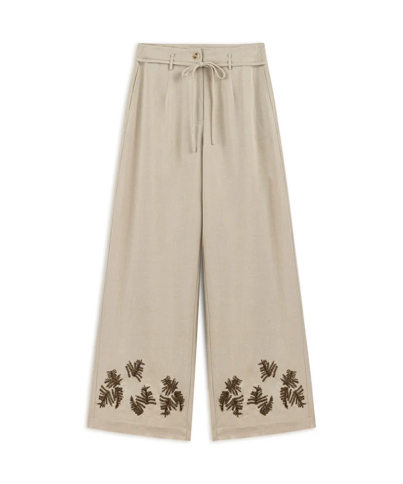 ابيكول Embellished Wide Leg Trousers