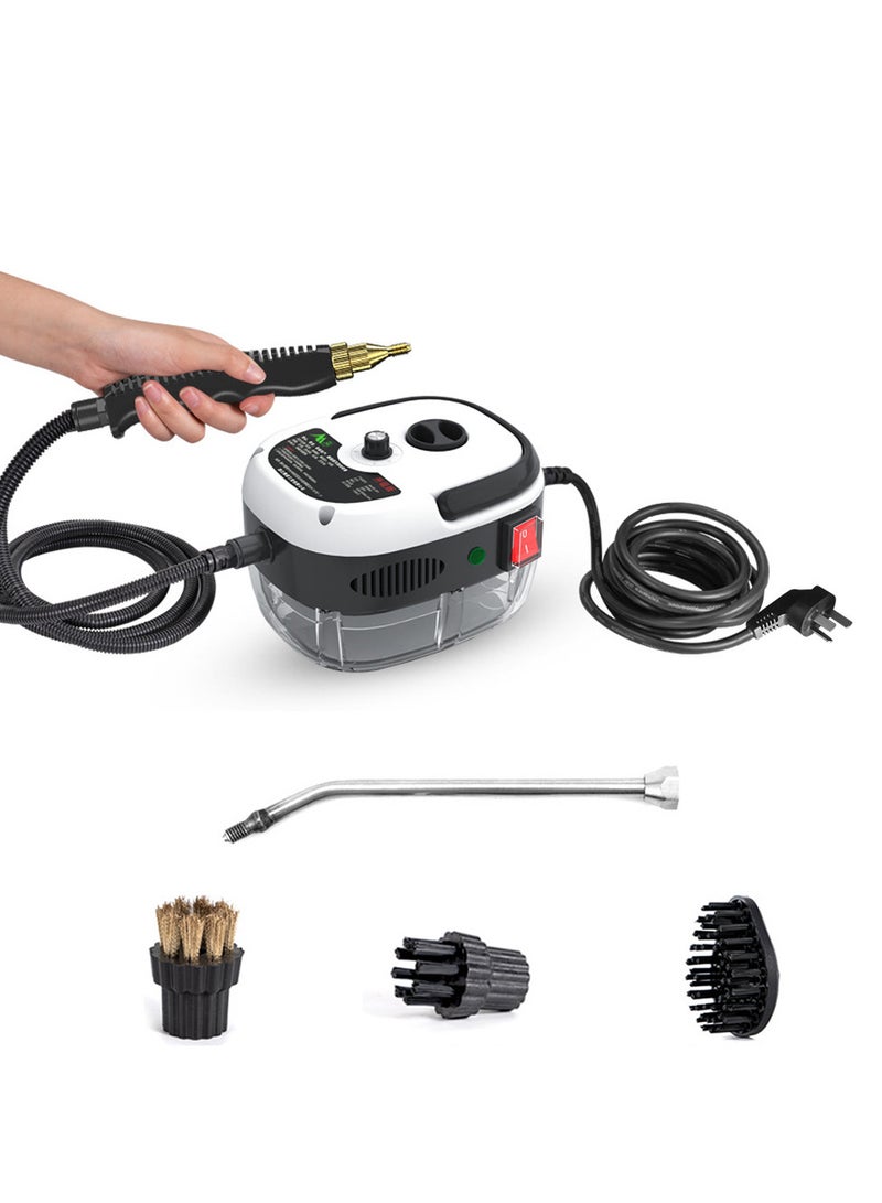 منظف بخار محمول باليد بقدرة 2500 وات، آلة تنظيف بالبخار المضغوط بدرجة حرارة عالية، لون أبيض - Image 1