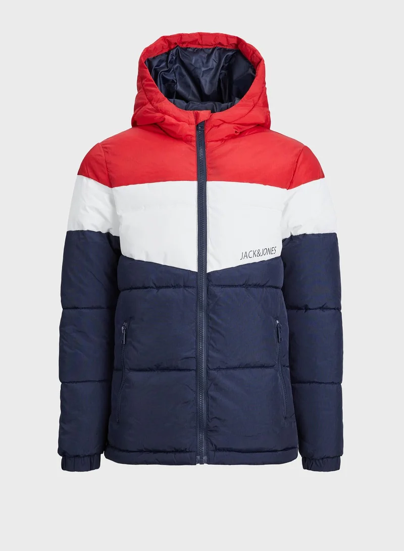 Jack & Jones Junior Youth Color Block Puffer Jacket