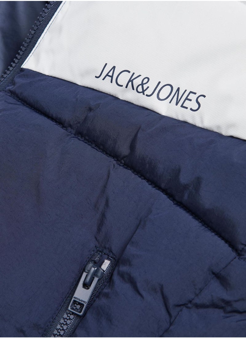 Jack & Jones Junior - Youth Color Block Puffer Jacket - Image 1