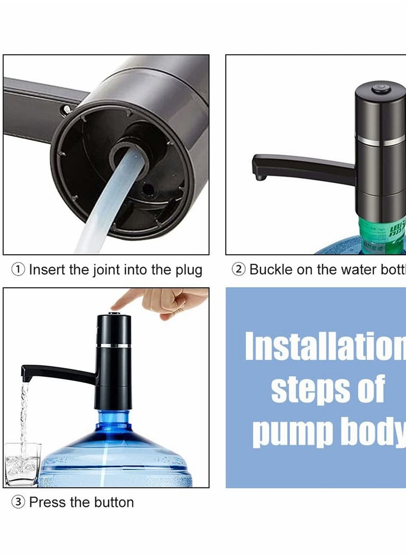 ماركة غير محددة Drinking Water Pump, Electric Portable Wireless Automatic Gallon Bottle Dispensing Pump System, Switch 5W USB Charging Supply for Home and Office  - Image 2