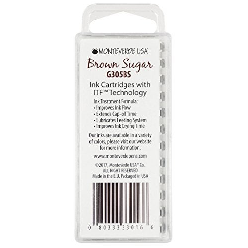 Monteverde USA International Standard Ink Cartridges Brown Sugar Warm and Sophisticated Writing Ink Compatible with Most Fountain Pens 12Pack Box - Image 3