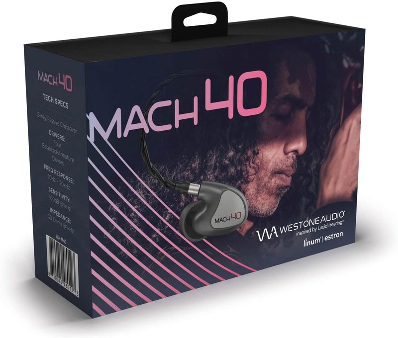 Westone Audio Mach 40 4 Balanced Armature Drivers, Professional Musician Monitor Earphones, Linum T2 Cable - Image 2