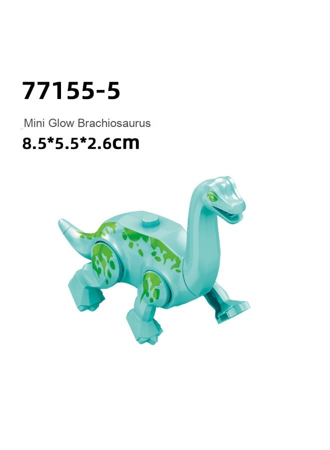 نيبمينينت ديناصورات الجوراسيك لعبة تركيب مصغرة مضيئة في الظلام