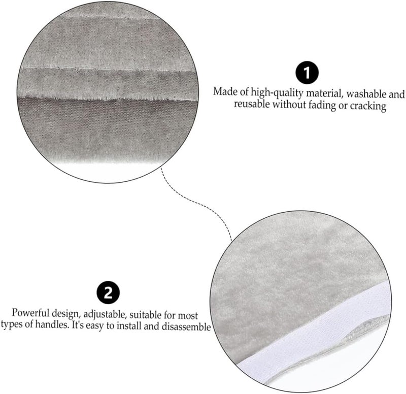 VOSAREA 6pcs Washable Refrigerator Handle Covers Elegant and Stylish Fridge Protector Non- Kitchen Appliance Covers Grey Color for Easy Cleaning and Home Decoration - Image 2
