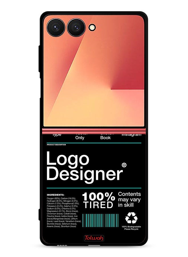 Tolwak Samsung Galaxy Z Flip7 Protective Case Cover Logo Designer Sticker - Image 1