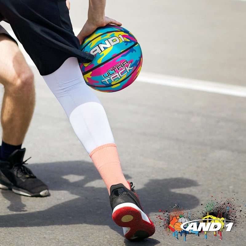 And1 Ultra Grip Basketball: Official Regulation Size 7 (29.5 inches) Rubber- Deep Channel Construction Streetball, Made for Indoor Outdoor Basketball Games - Image 4