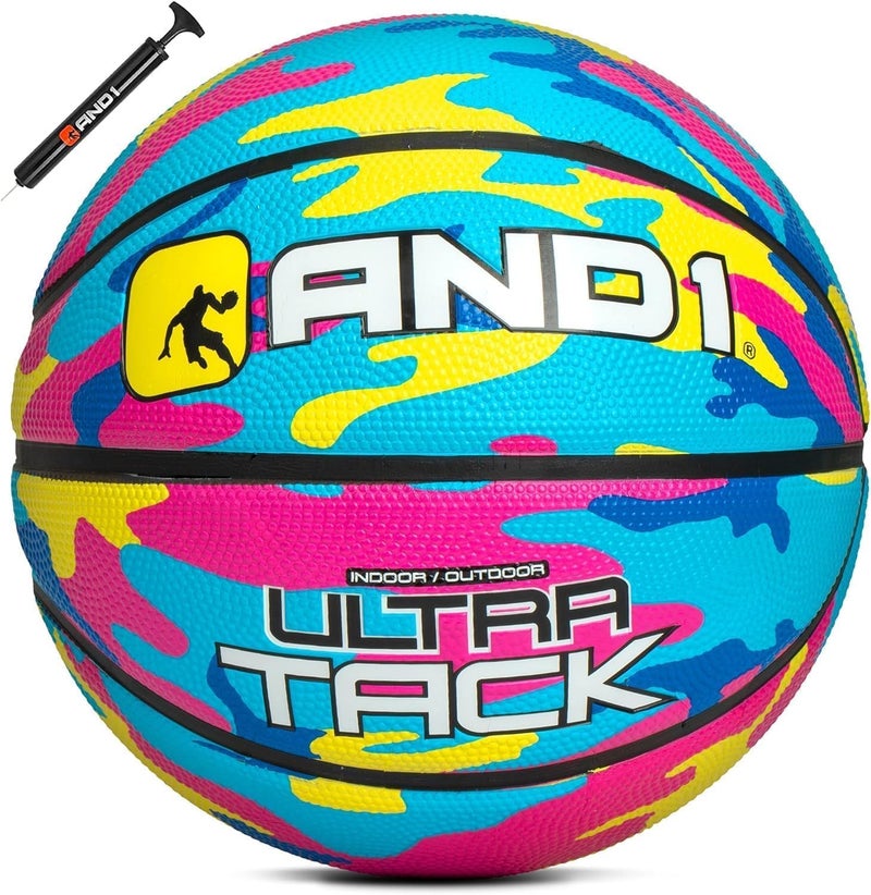 And1 Ultra Grip Basketball: Official Regulation Size 7 (29.5 inches) Rubber- Deep Channel Construction Streetball, Made for Indoor Outdoor Basketball Games - Image 1