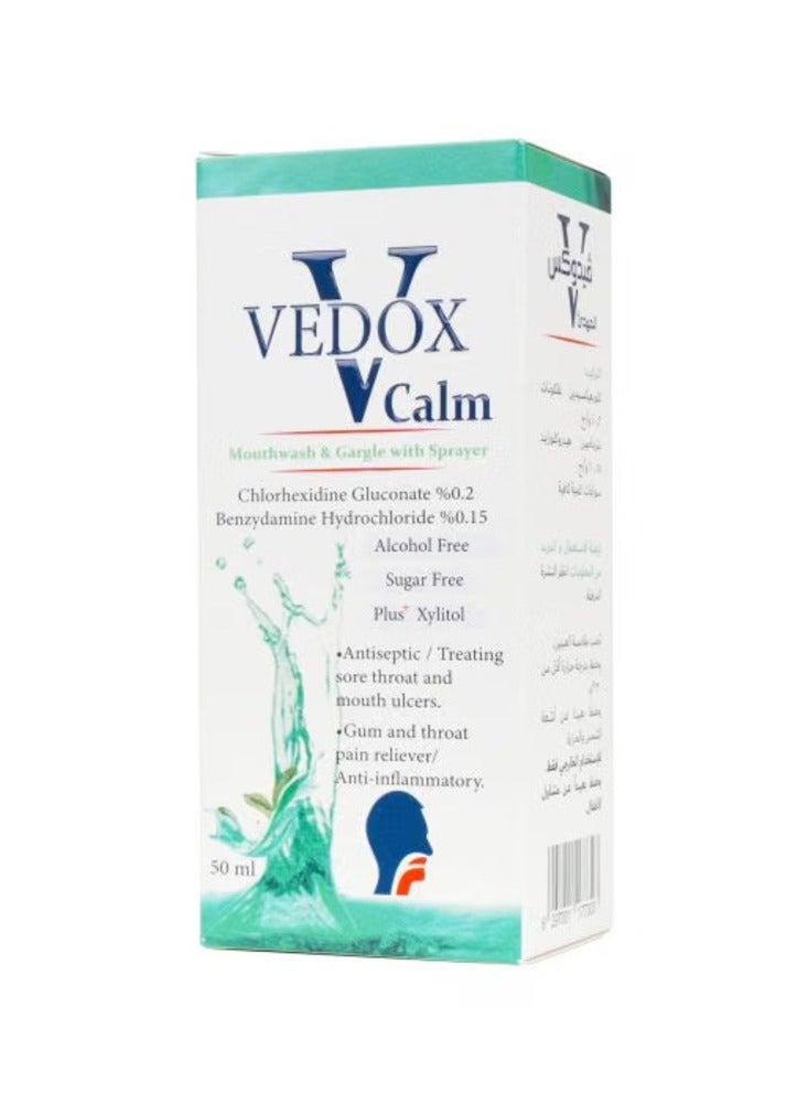 Vedox Calm Mouthwash Gargle with Spray 50ml