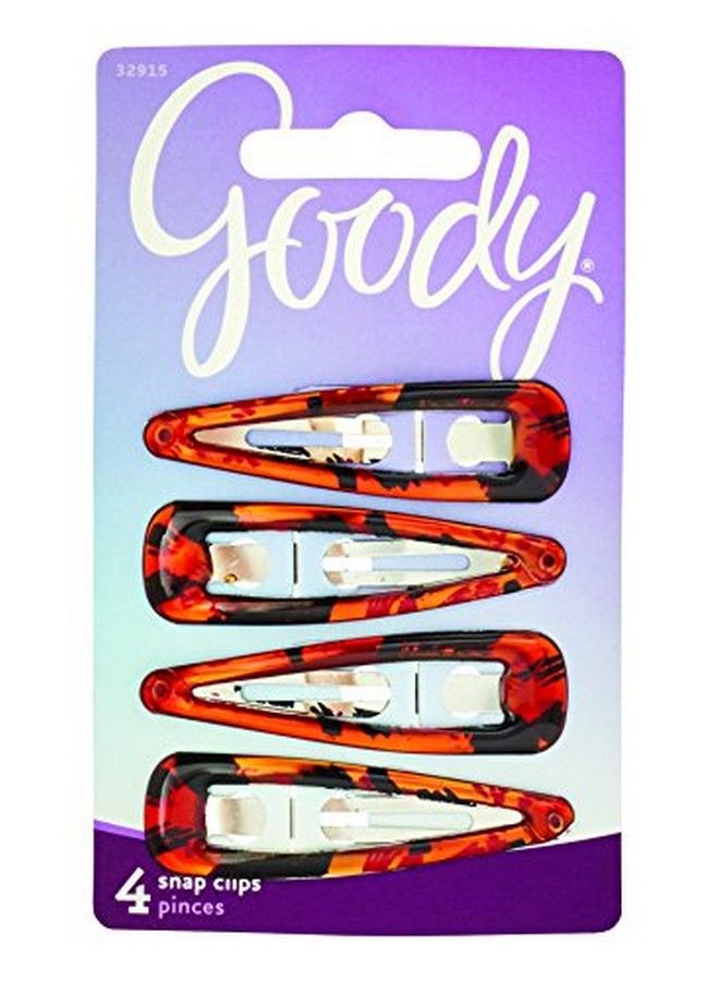 Goody Women'S Classic Shiny Tort Contour Clips 4 Count - Image 3