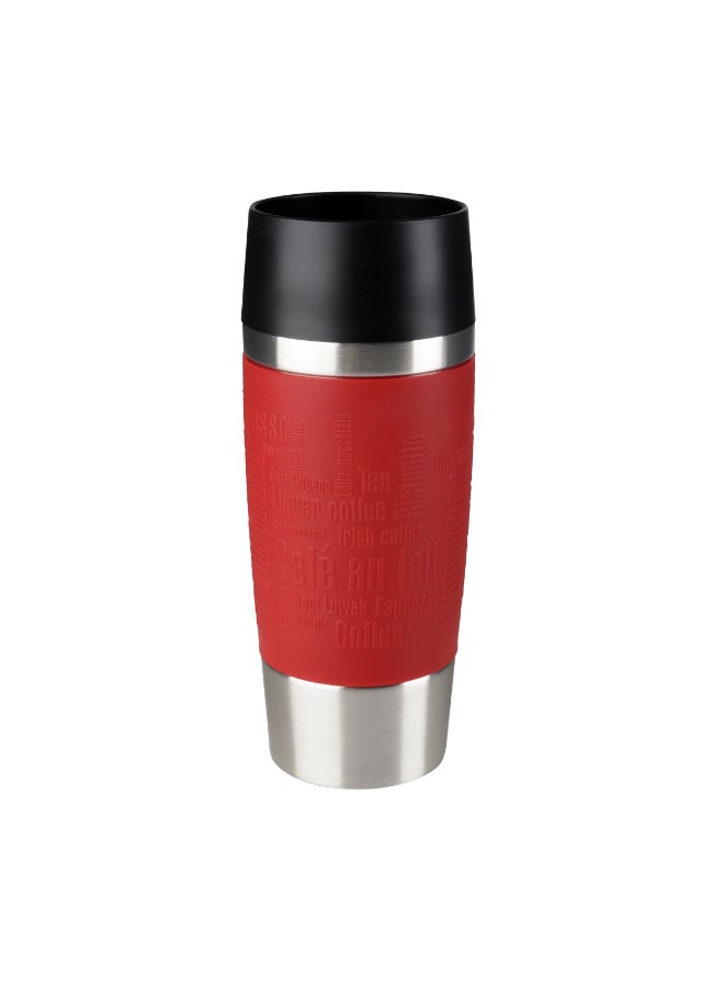 TEFAL Travel Mug | 0.36 L | Red Sleeve | 100% Leak-Proof Thermal Mug | Double-Walled Vacuum Insulation | Hot & Cold Drinks | 360° Drinking | Easy to Open | Dishwasher-Safe| 2 Years Warranty | K3084114 Red - Image 1