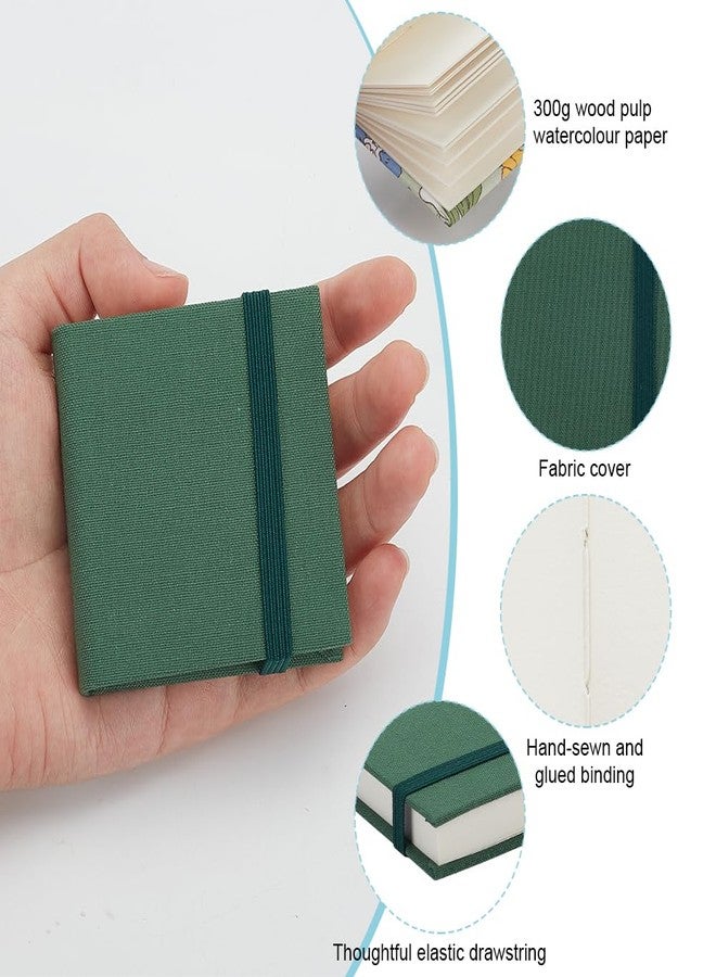 PLIGREAT 3 Pcs Mini Watercolor Sketchbook 2.4 x 2.4 Inch, 300g Portable Square Pure Color Small Watercolor Sketchbook 60 Pages Watercolored Textured Drawing Papers Travel Sketchbooks Art Sketch Book - Image 3