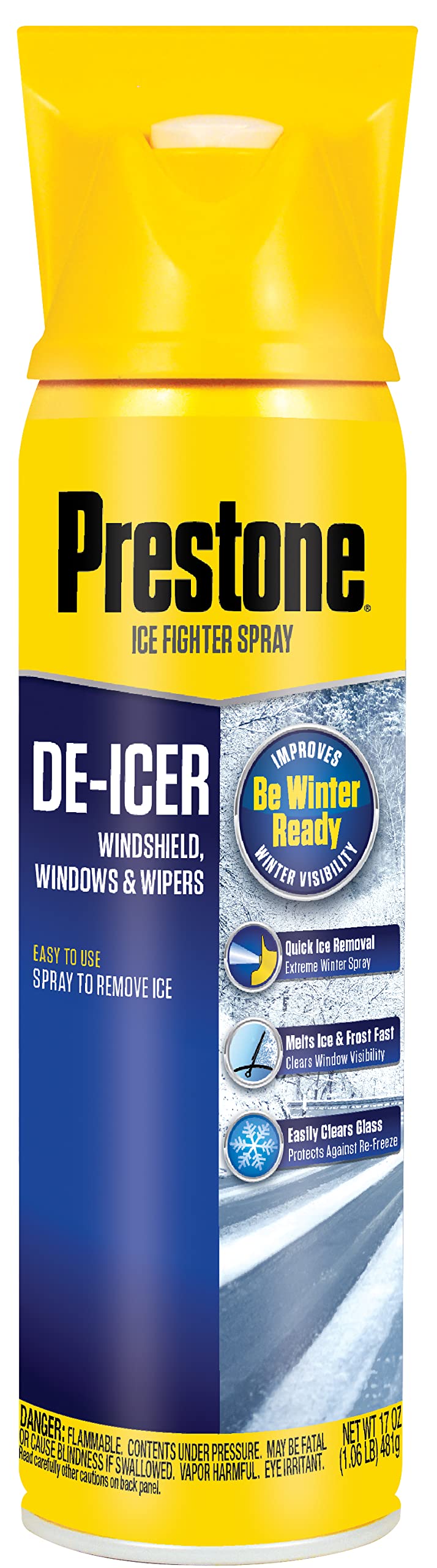 Prestone AS244 Windshield DeIcer 17 oz Aerosol