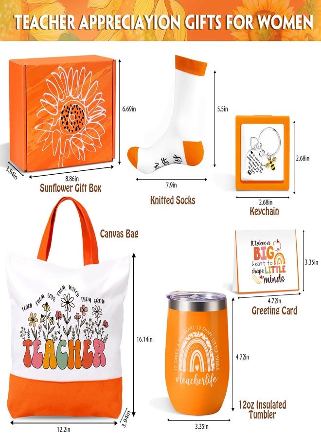 GiftPeak Best Teacher Gifts, Teacher Appreciation Gifts for Women, Orange Inspirational Gift Back to School Thank You Gift for Teachers from Student, Birthday Christmas Mothers Day Retirement Graduation Idea - Image 2