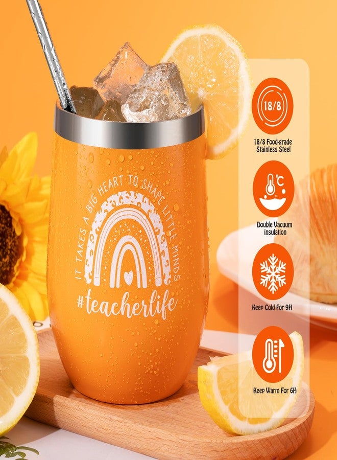 GiftPeak Best Teacher Gifts, Teacher Appreciation Gifts for Women, Orange Inspirational Gift Back to School Thank You Gift for Teachers from Student, Birthday Christmas Mothers Day Retirement Graduation Idea - Image 3