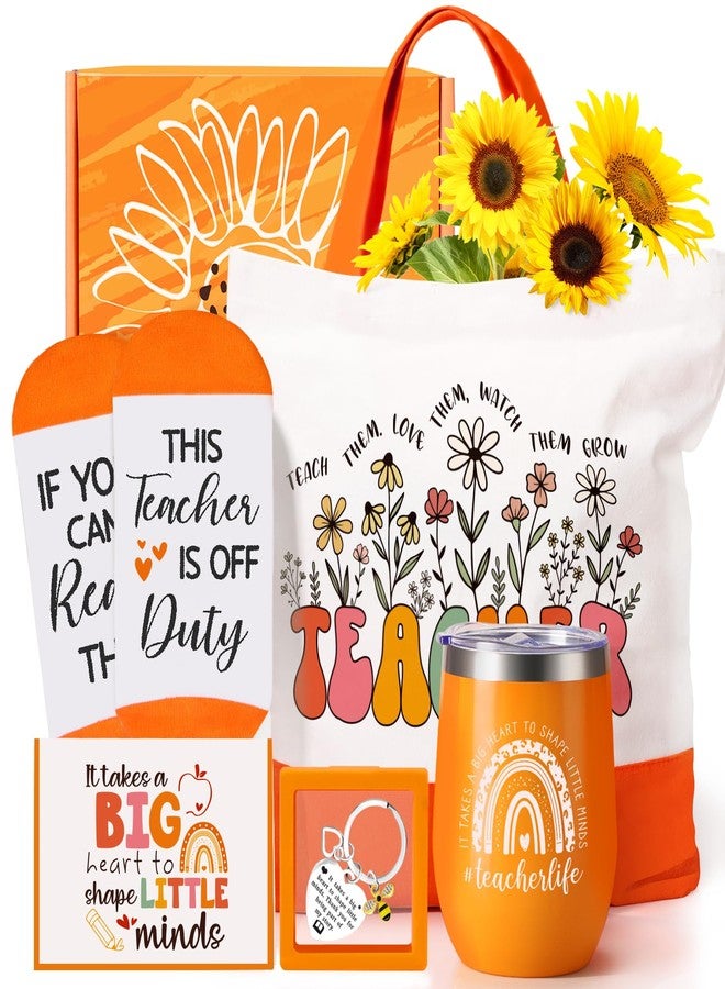 GiftPeak Best Teacher Gifts, Teacher Appreciation Gifts for Women, Orange Inspirational Gift Back to School Thank You Gift for Teachers from Student, Birthday Christmas Mothers Day Retirement Graduation Idea - Image 1