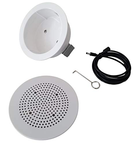 Dot Genie Mount Genie Flush Mount | Built-in Wall or Ceiling Bluetooth Speaker Mount [2019 Model] | Includes Optional Grill. Award Winning Design. Fantastic Sound (White, 1-Pack) - Image 1