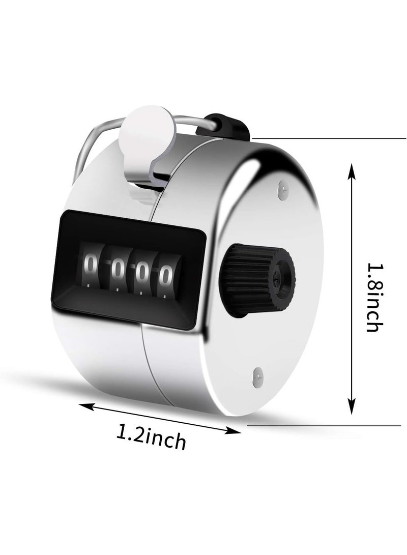 Eliamo 3 Pcs Hand Tally Counter 4-Digit Lap Counter Clicker, Manual Mechanical Handheld Pitch Click Counter with Finger Ring for School Golf & Knitting Row Croche - Image 3